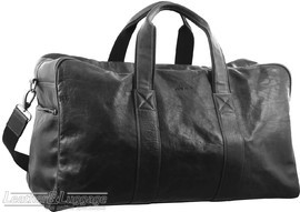 Pierre Cardin Leather overnight duffle 2825 BLACK