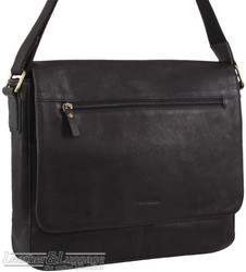 Pierre Cardin Leather messenger bag PC3136 BLACK