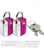 Go Travel 339 TSA Mini padlocks with key Twin pack  Assorted colours - 2