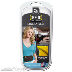Go Travel 675 RFID blocking money belt Black