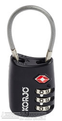 Korjo TSA Flexicable lock TSAFC Black or Silver
