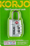 Korjo TSA Combination lock TSA71 SILVER - 1