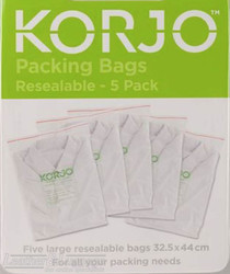 Korjo Packing bags plastic resealable 5pkt  PB11